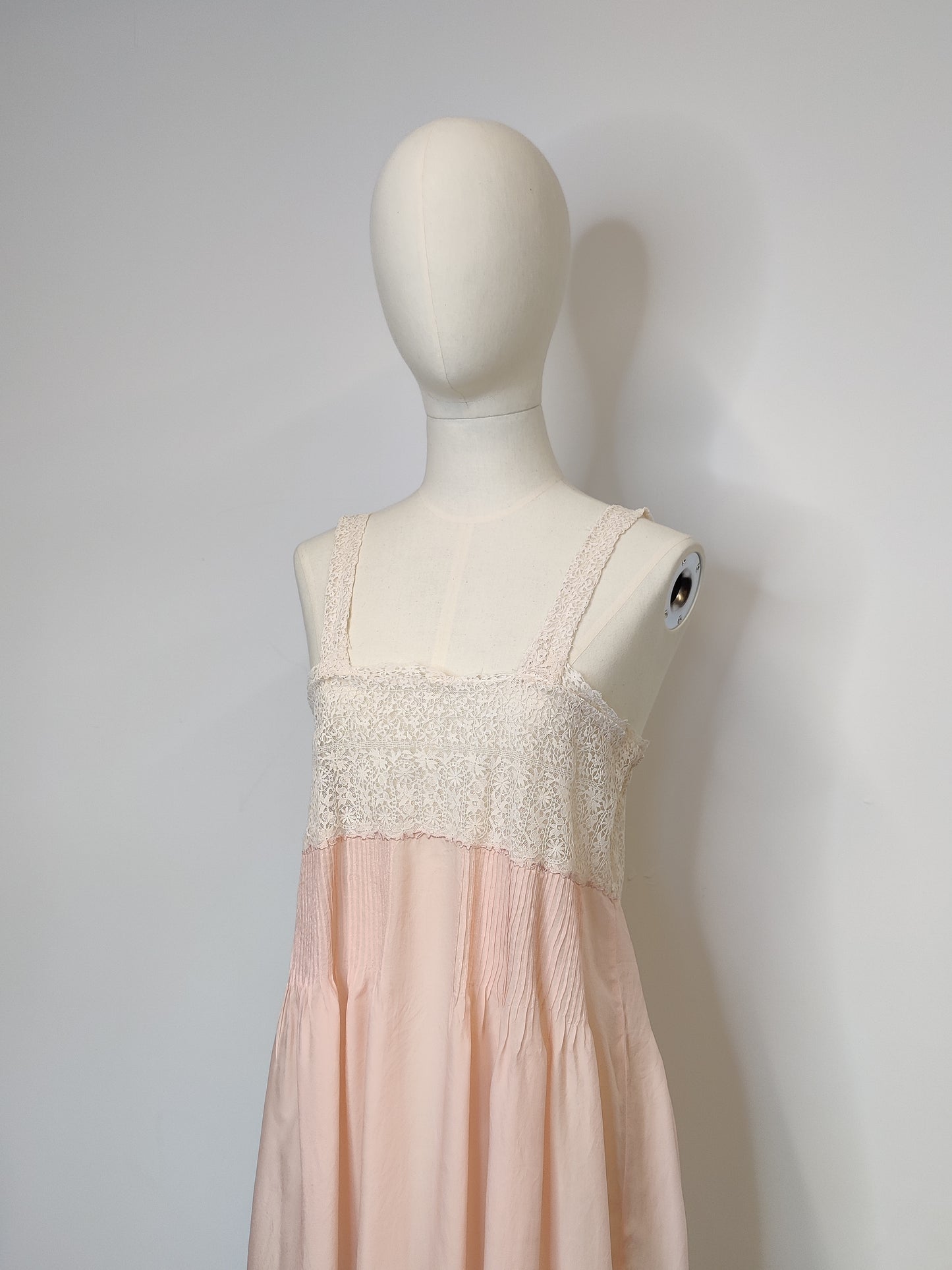 Vintage Silk and Lace Slip Dress
