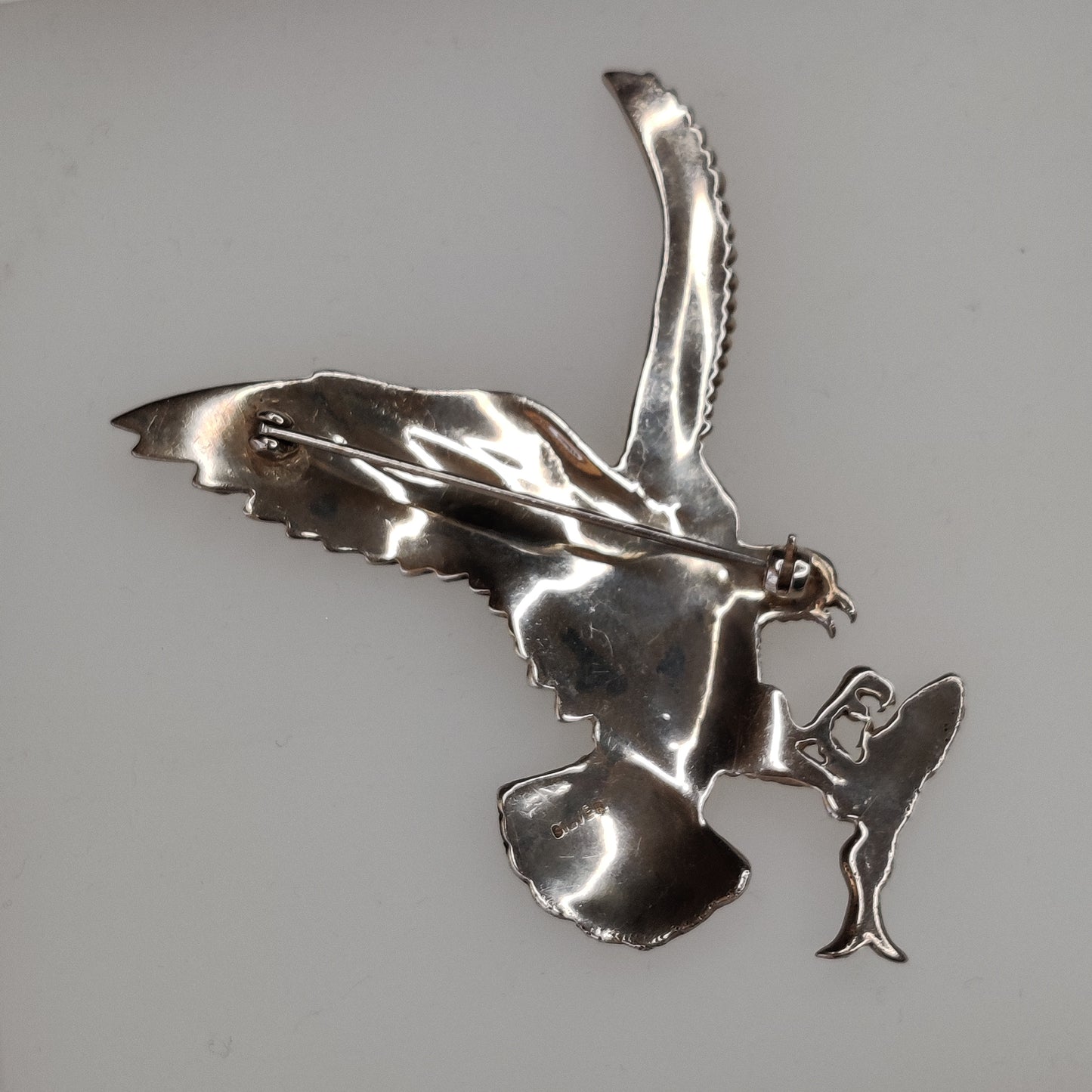 Vintage Silver Eagle Brooch