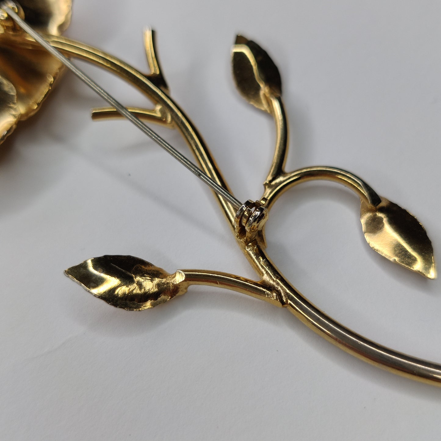 1960s Rose Stem Brooch