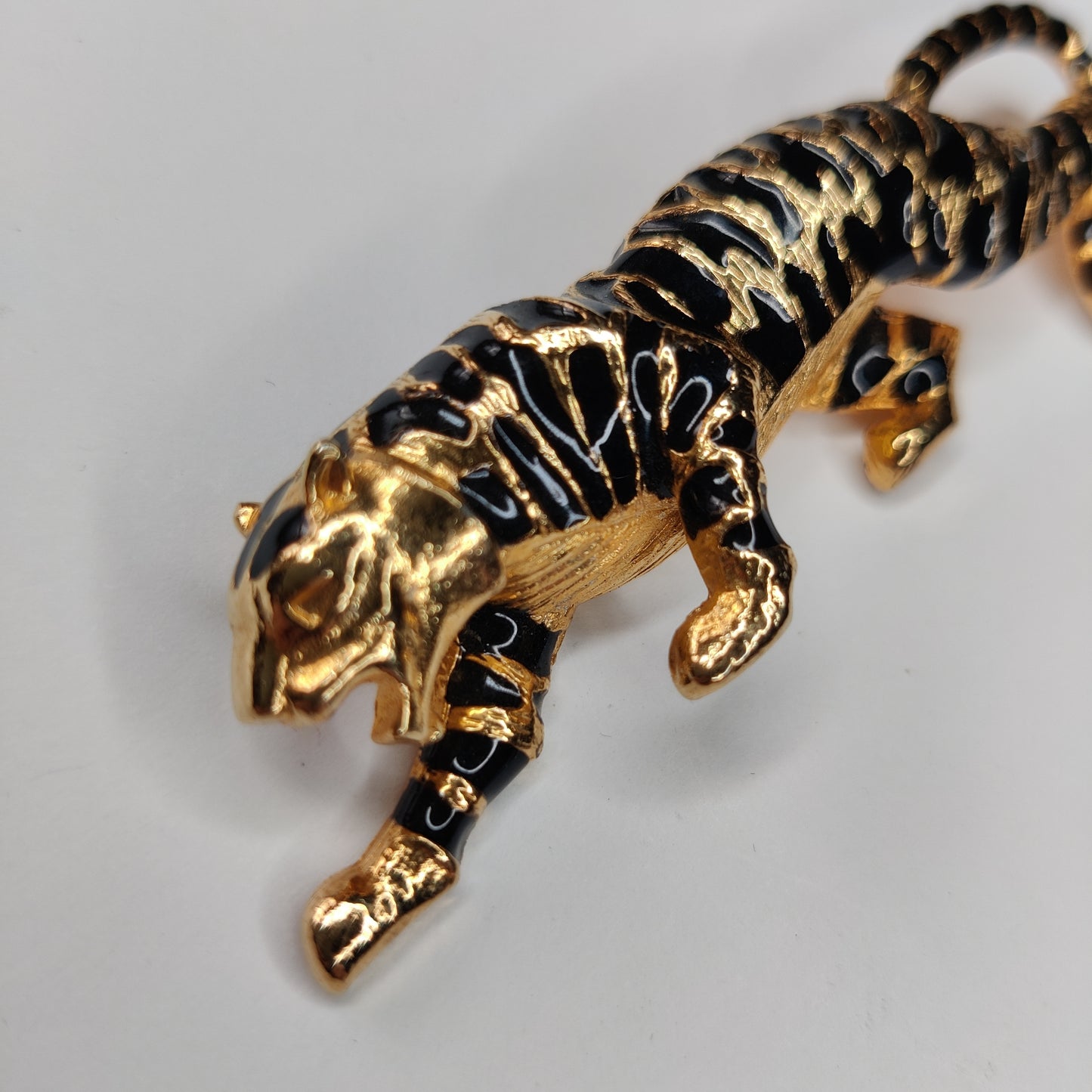 1980s Crouching Tiger Brooch