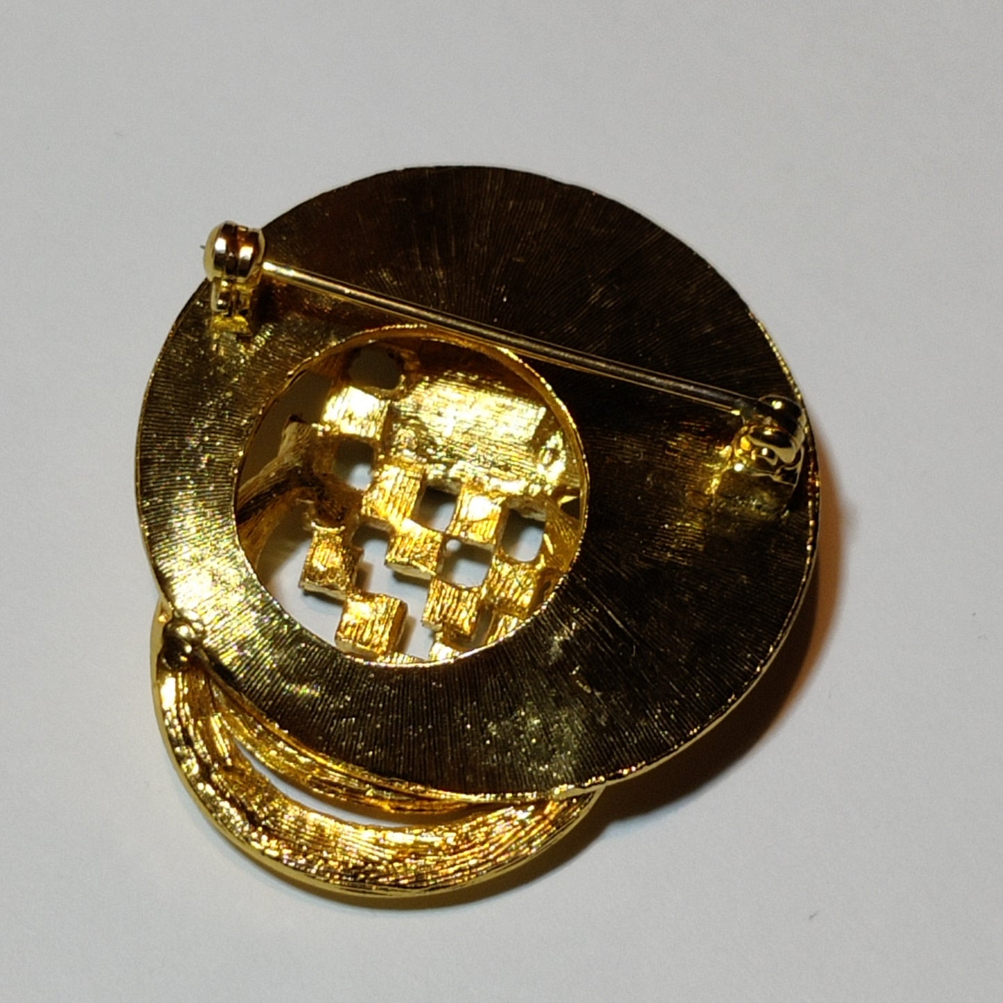 Vintage Green Rhinestone Booch