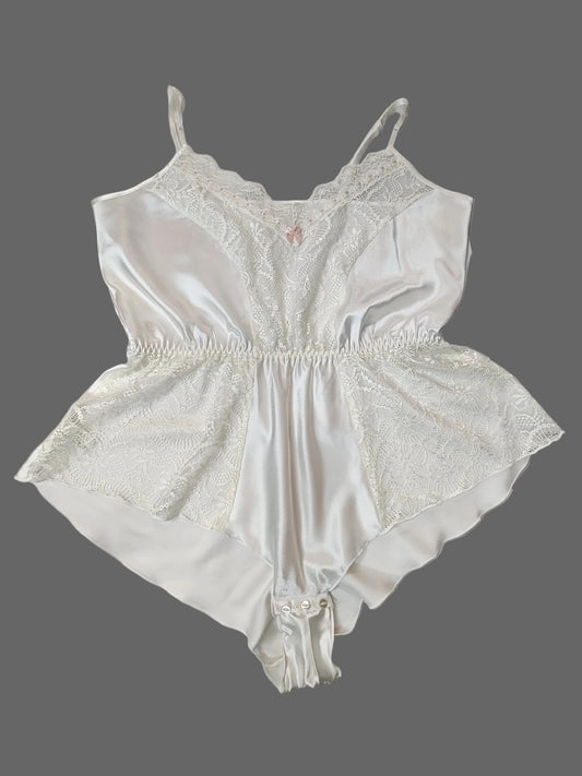 1980s Cream Teddy/Camiknickers