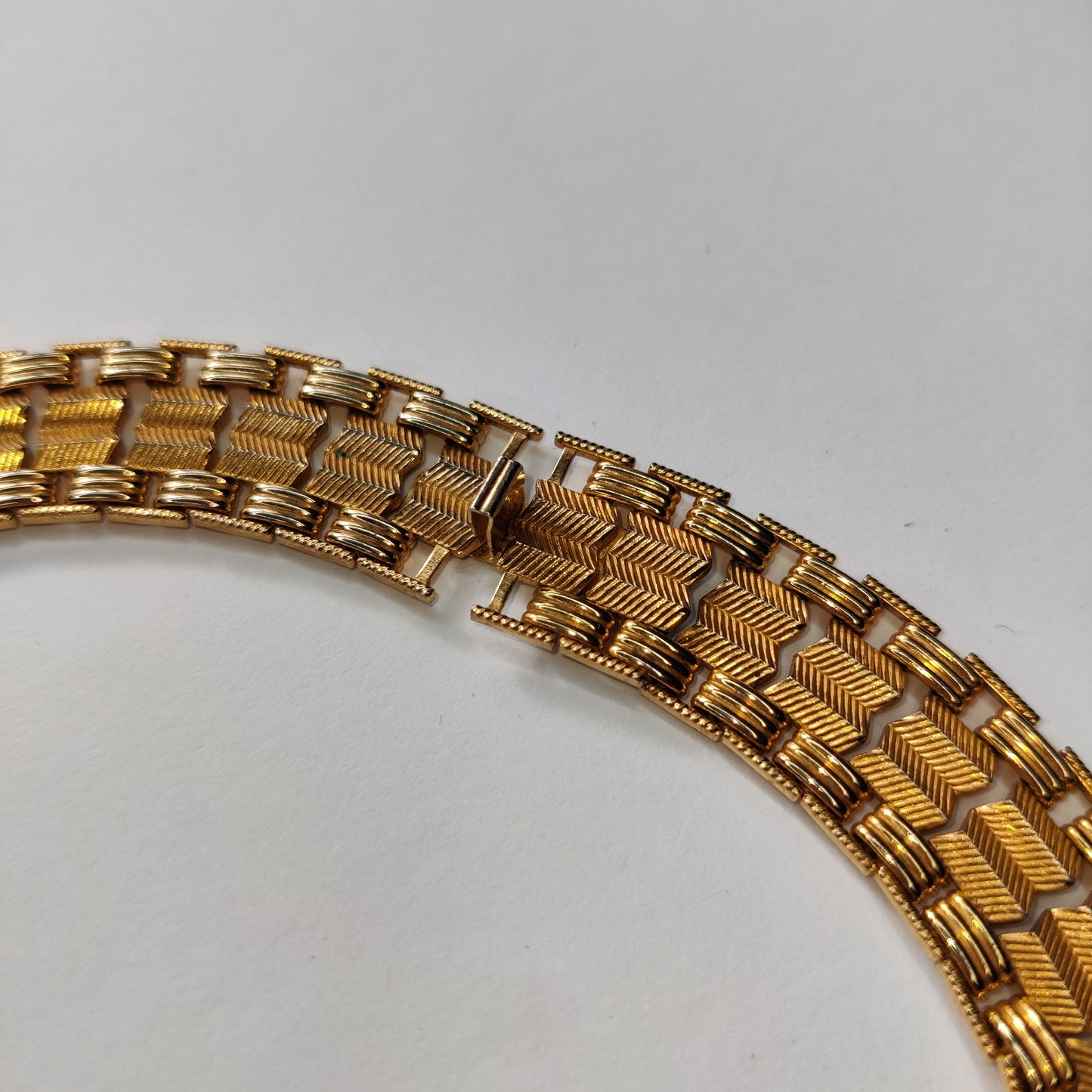 Vintage Flat Link Collar Neckace