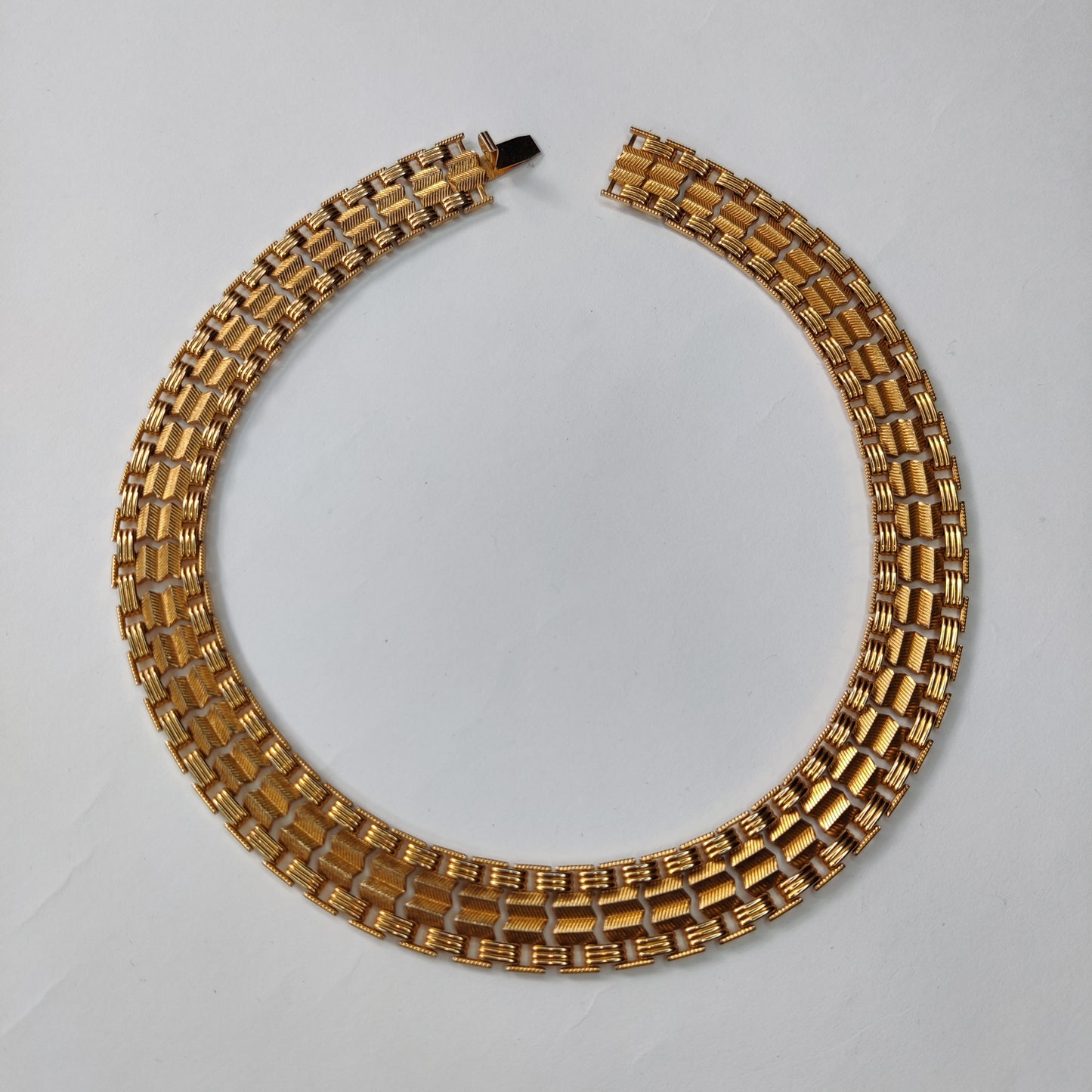 Vintage Flat Link Collar Neckace