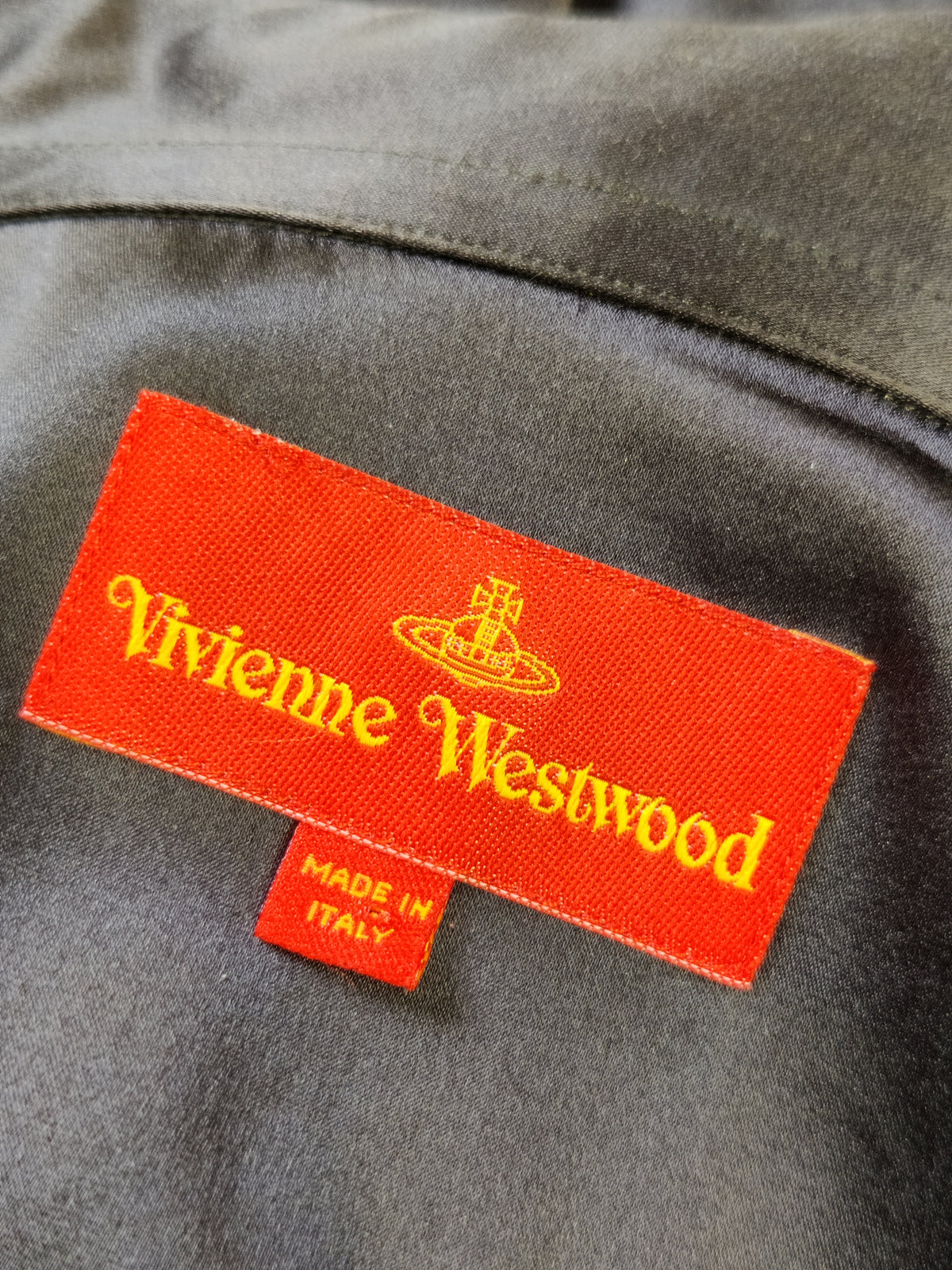 2000s Vivienne Westwood Red Label Deep Charcoal Purple Silk Krall Collar Blouse
