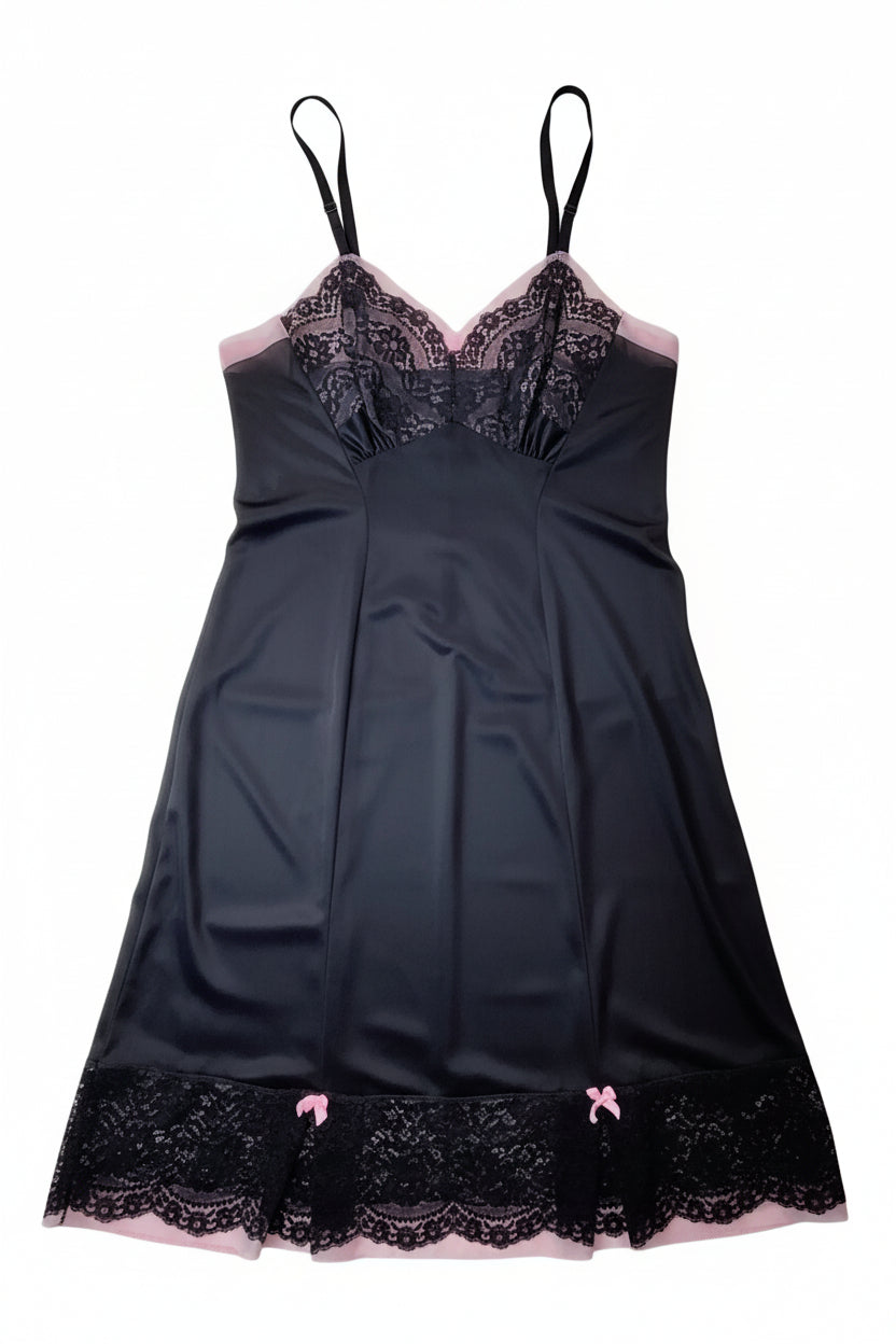 1960s Black/Pink Slip