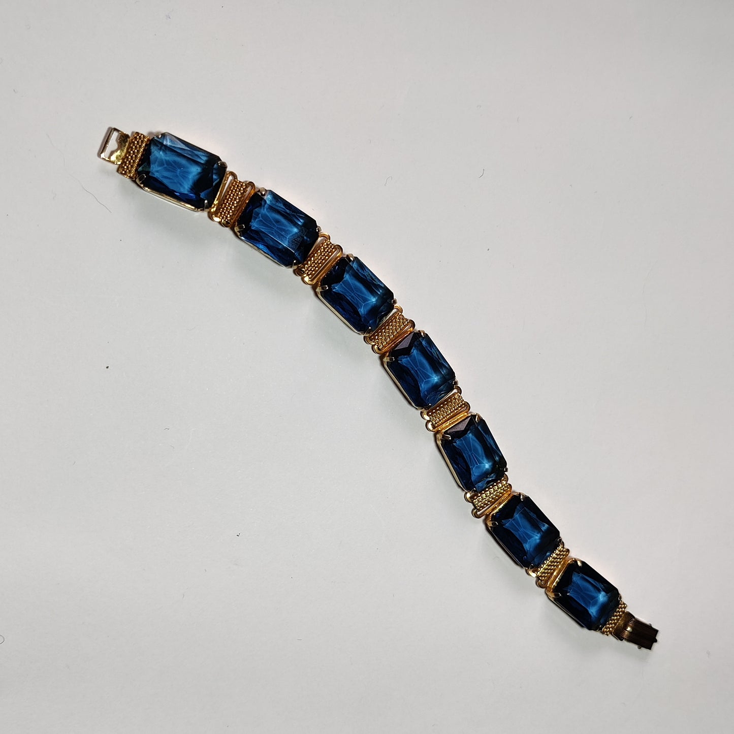 Vintage Blue Rhinestone Bracelet