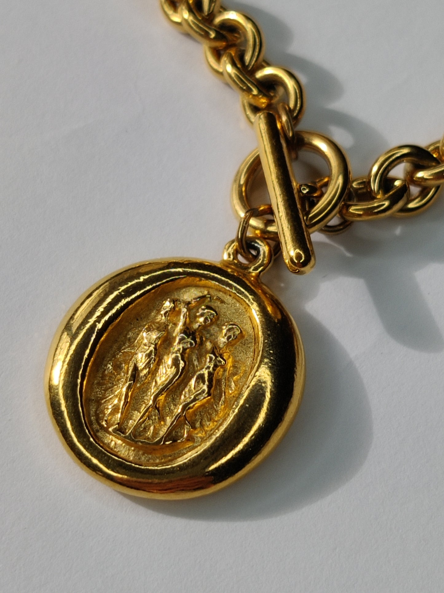 1990s Three Graces Pendant  Necklace