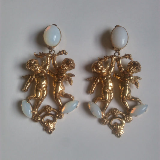 1980s Cherub Earrings