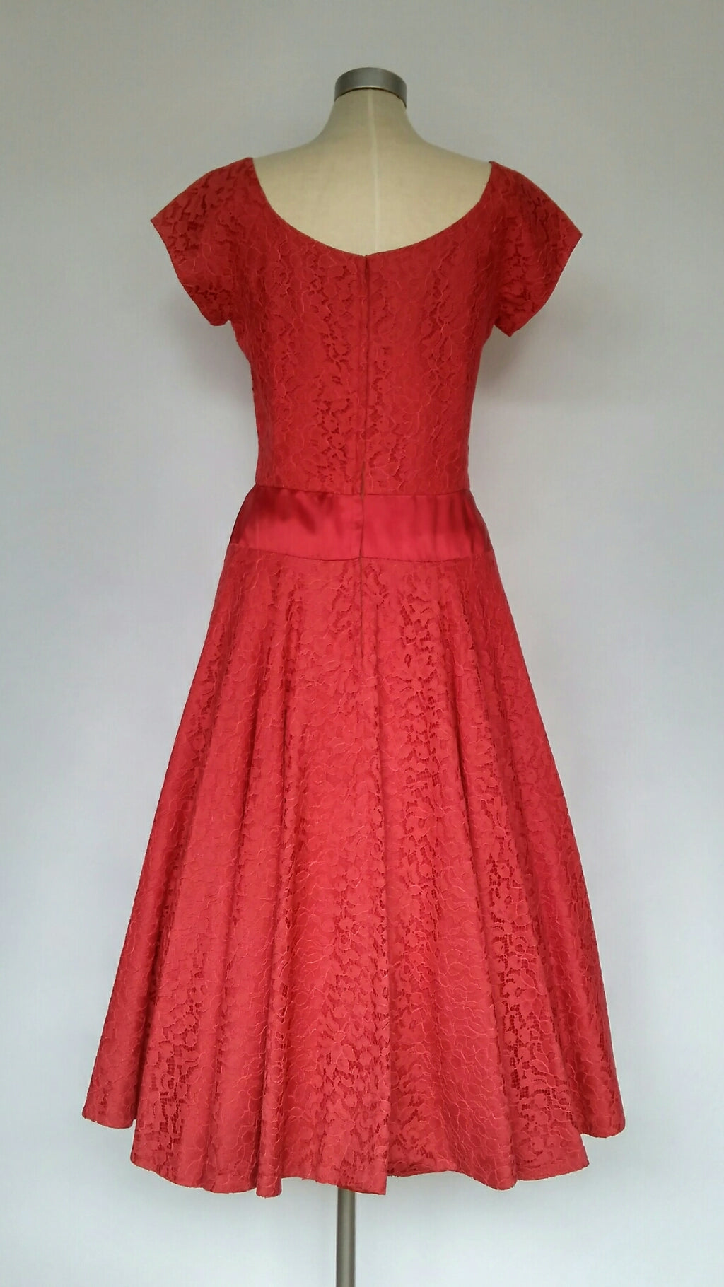 Vintage red deals lace dress